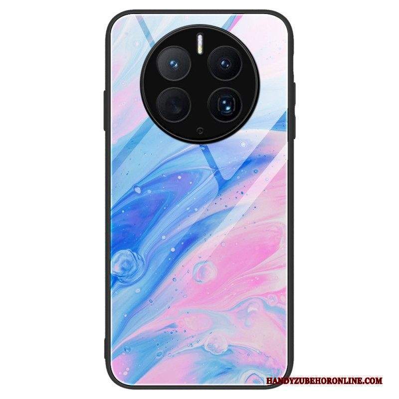 Cover Huawei Mate 50 Pro Elegante Vetro Temperato In Marmo