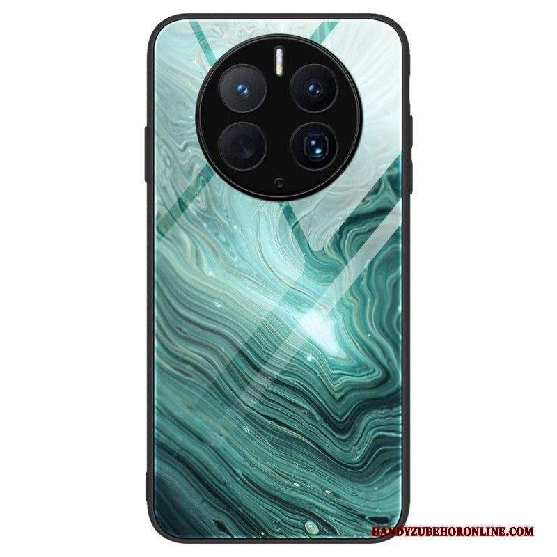 Cover Huawei Mate 50 Pro Elegante Vetro Temperato In Marmo