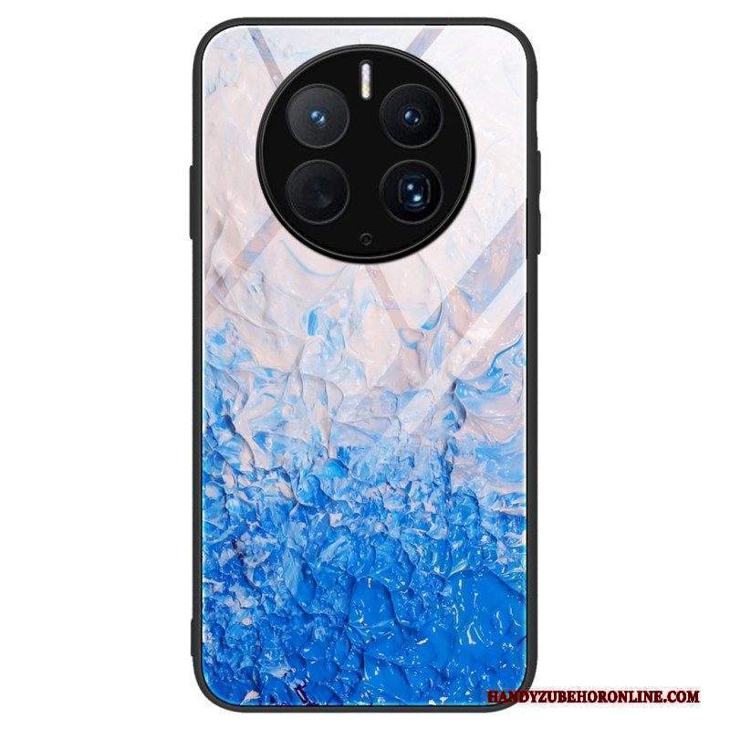 Cover Huawei Mate 50 Pro Elegante Vetro Temperato In Marmo