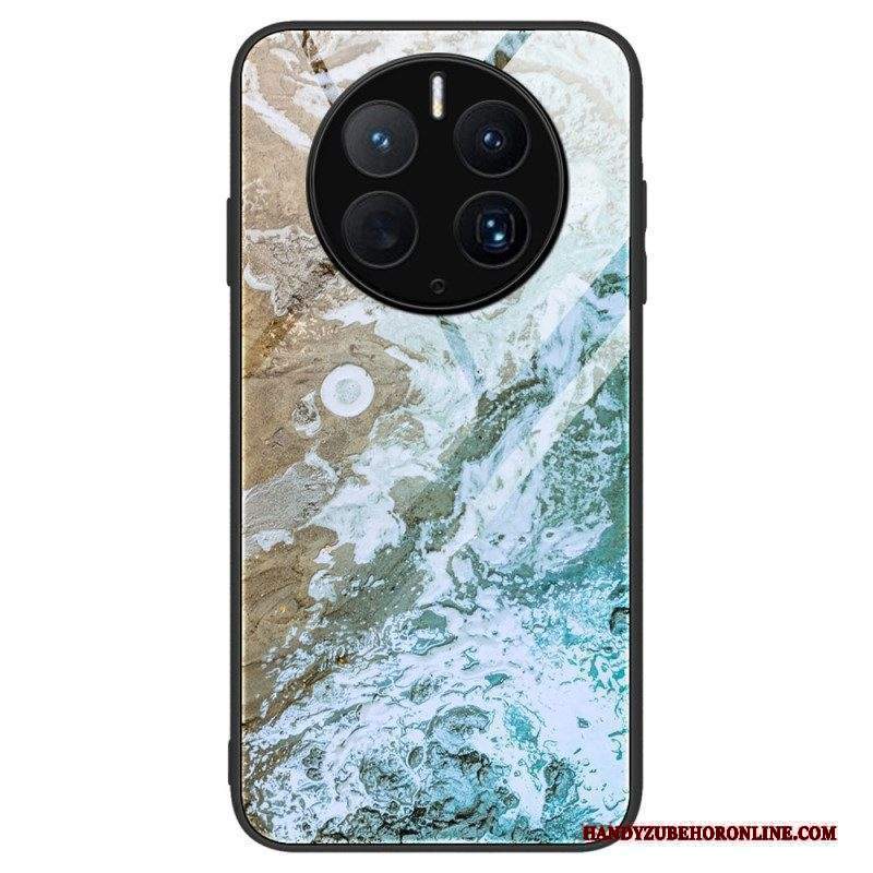 Cover Huawei Mate 50 Pro Elegante Vetro Temperato In Marmo