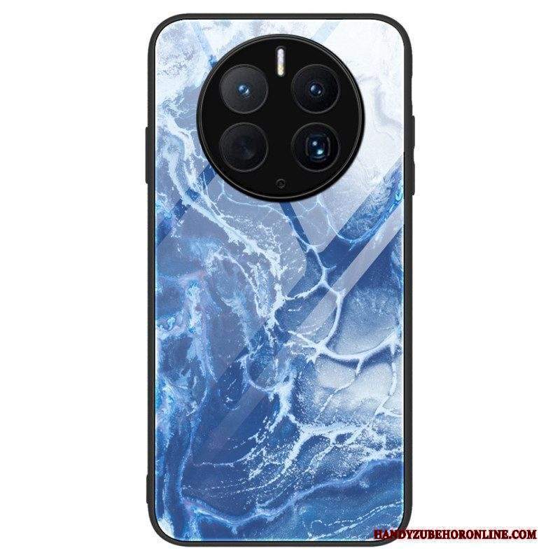 Cover Huawei Mate 50 Pro Elegante Vetro Temperato In Marmo