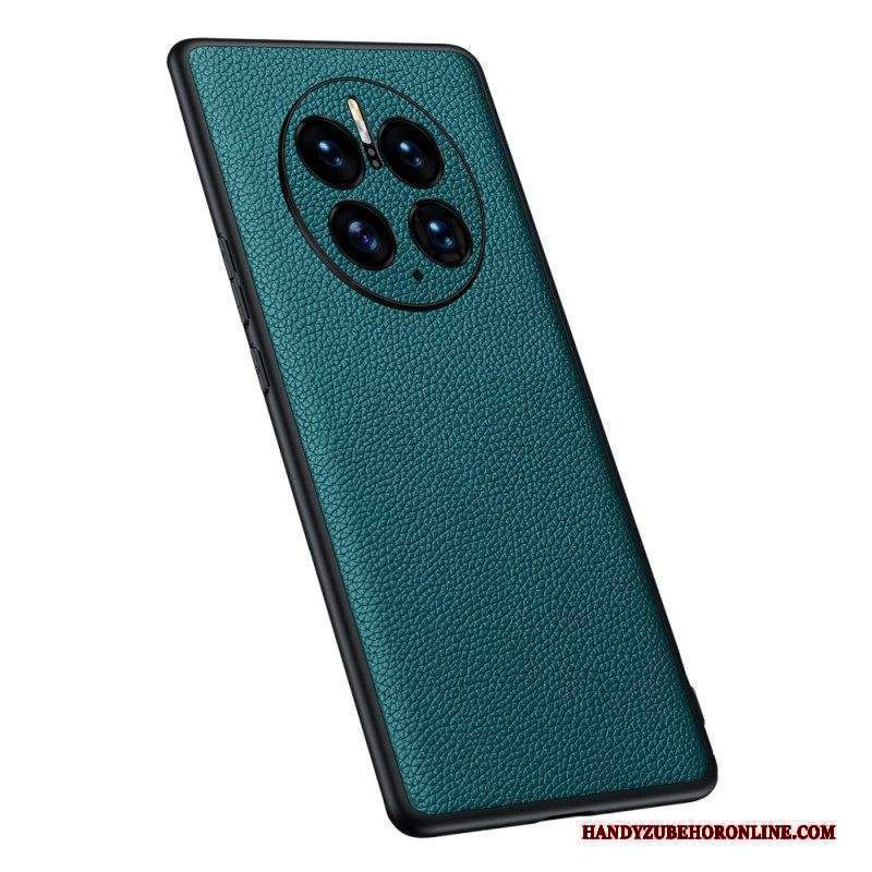 Cover Huawei Mate 50 Pro Vera Pelle Di Litchi