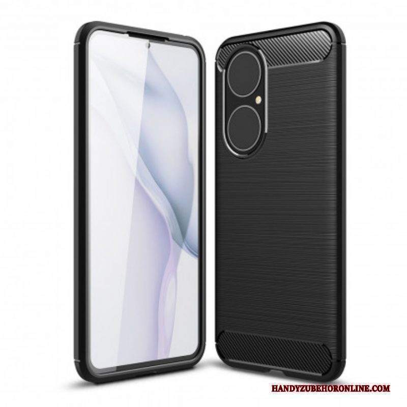 Cover Huawei P50 Fibra Di Carbonio Spazzolata