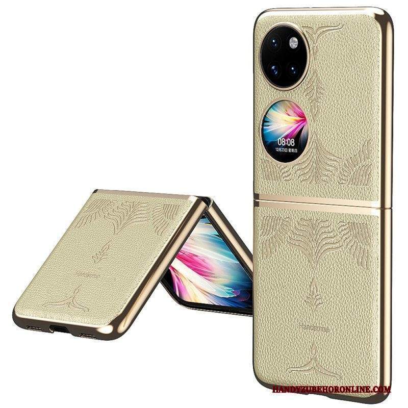 Cover Huawei P50 Pocket Ecopelle Floreale Retrò