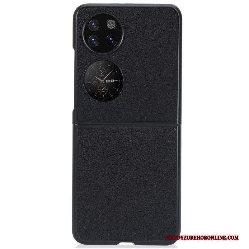 Cover Huawei P50 Pocket Effetto Pelle Litchi