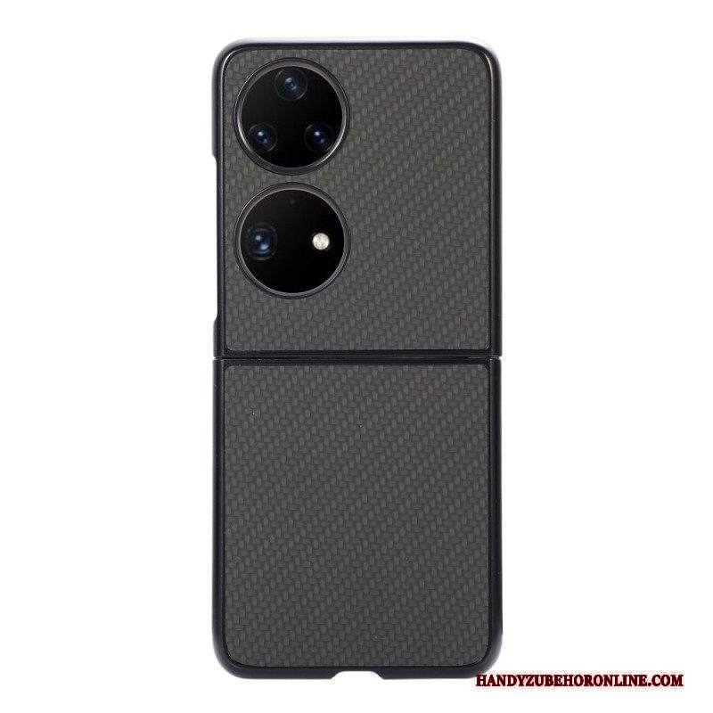 Cover Huawei P50 Pocket Fibra Di Carbonio Testurizzata