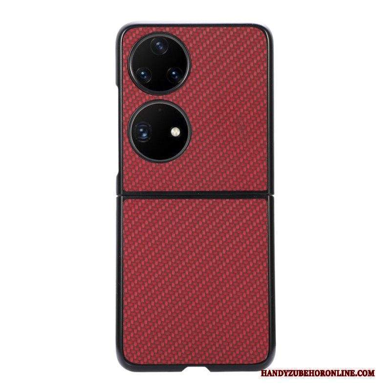 Cover Huawei P50 Pocket Fibra Di Carbonio Testurizzata