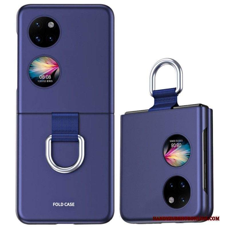 Cover Huawei P50 Pocket Skin-touch Con Anello