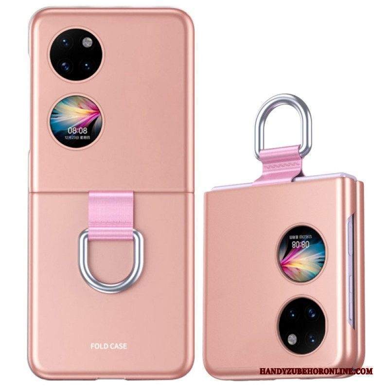 Cover Huawei P50 Pocket Skin-touch Con Anello