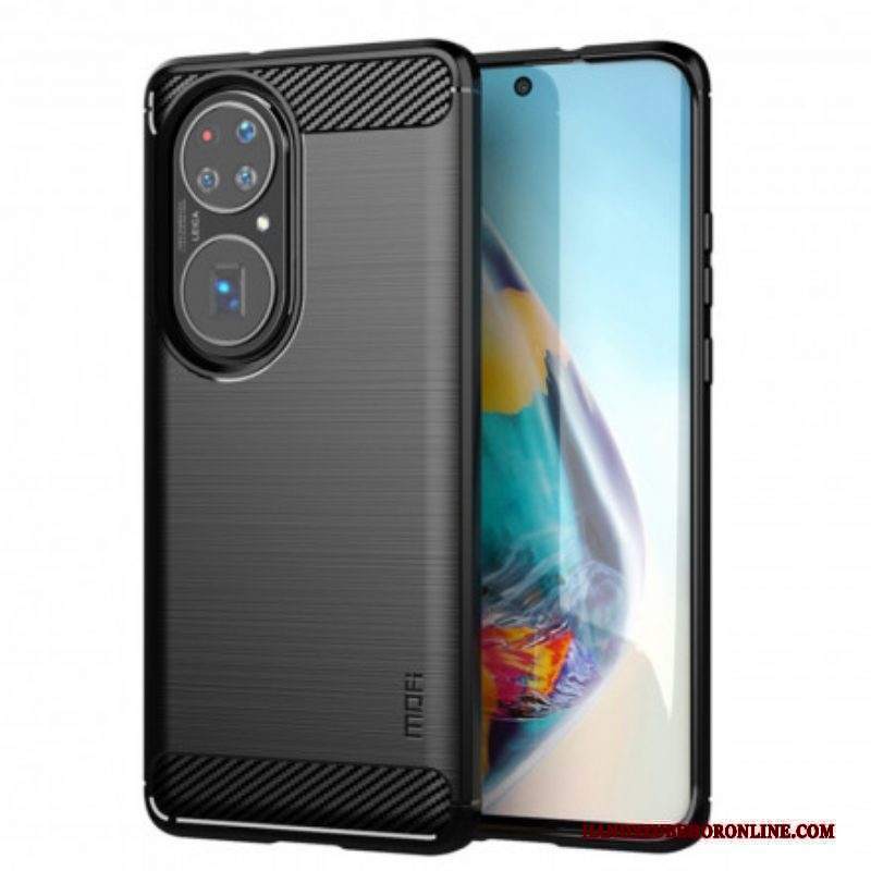 Cover Huawei P50 Pro Fibra Di Carbonio Spazzolata Mofi