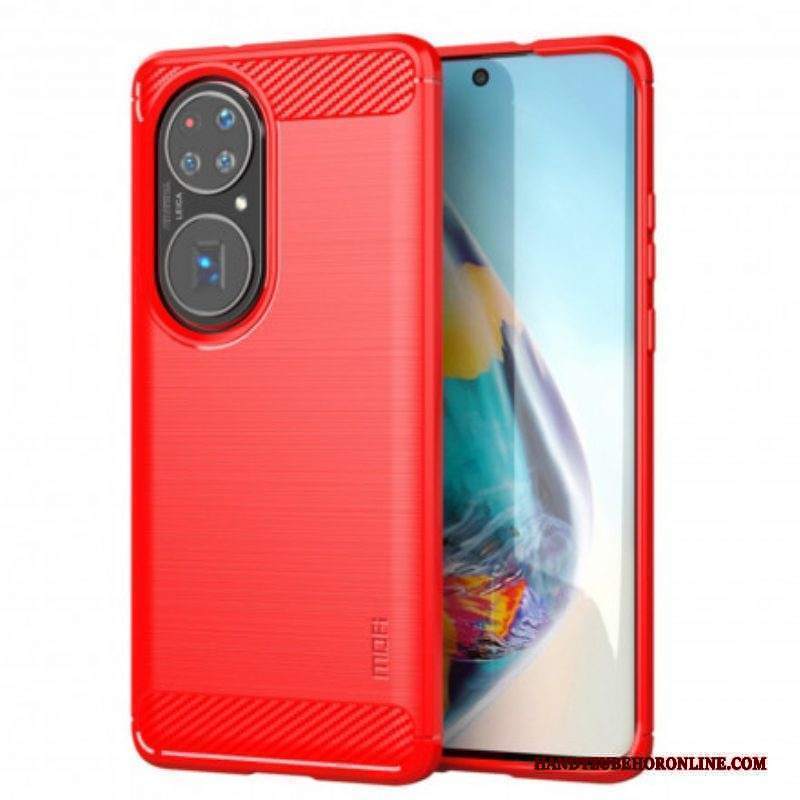 Cover Huawei P50 Pro Fibra Di Carbonio Spazzolata Mofi