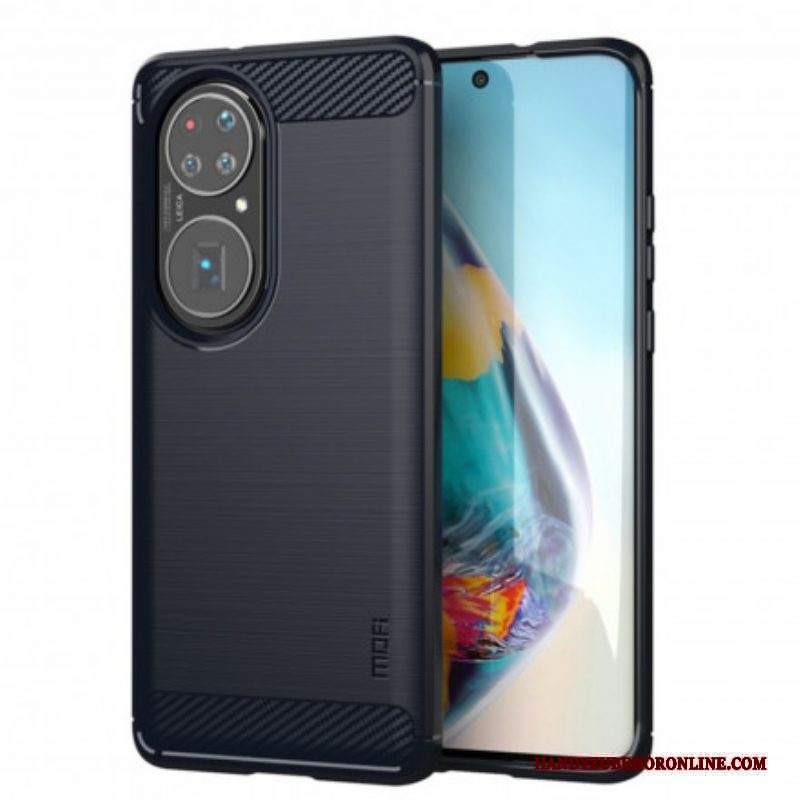 Cover Huawei P50 Pro Fibra Di Carbonio Spazzolata Mofi