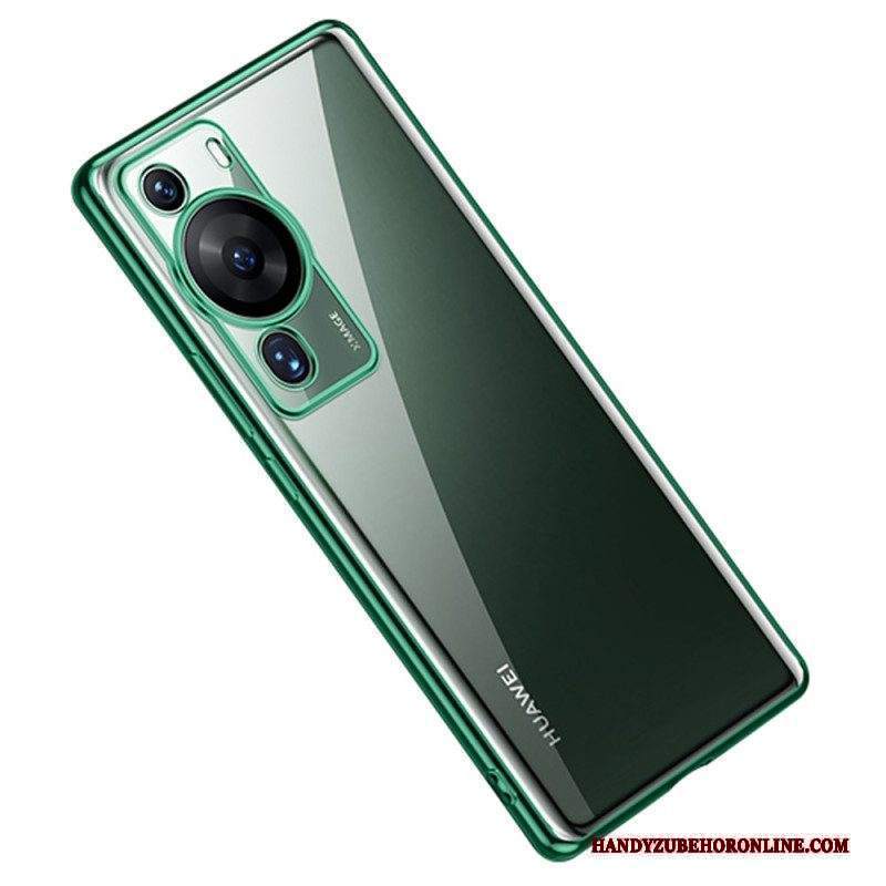 Cover Huawei P60 Pro Bordi In Metallo Trasparente Stile Sulada