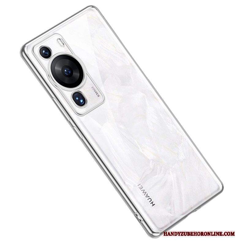 Cover Huawei P60 Pro Bordi In Metallo Trasparente Stile Sulada