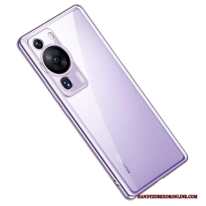 Cover Huawei P60 Pro Bordi In Metallo Trasparente Stile Sulada