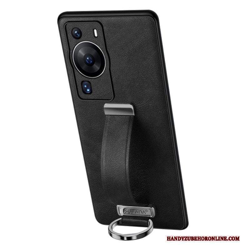 Cover Huawei P60 Pro Con Supporti Per Cinghia E Anello