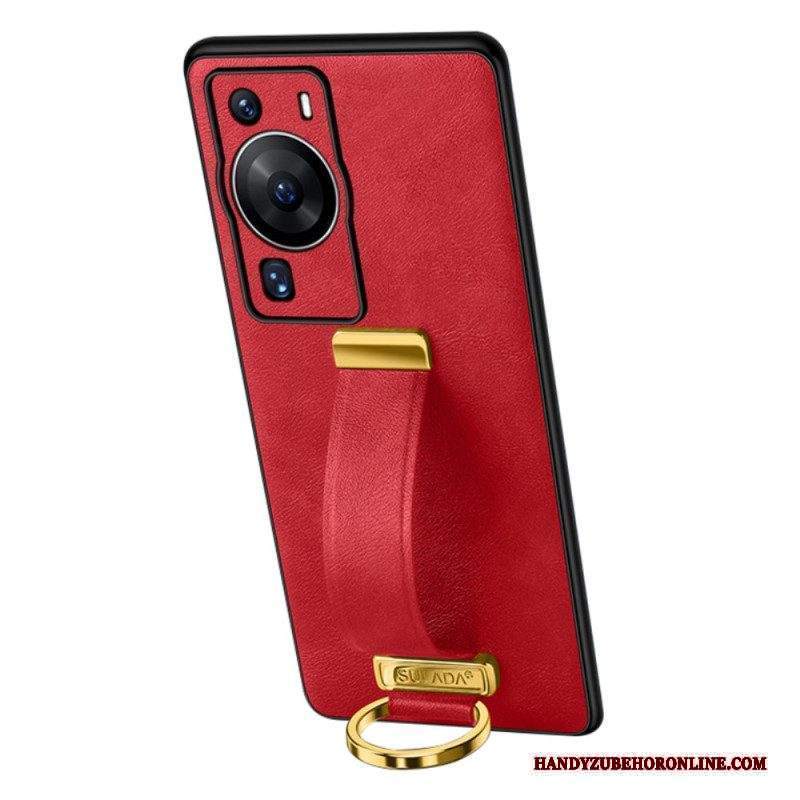 Cover Huawei P60 Pro Con Supporti Per Cinghia E Anello