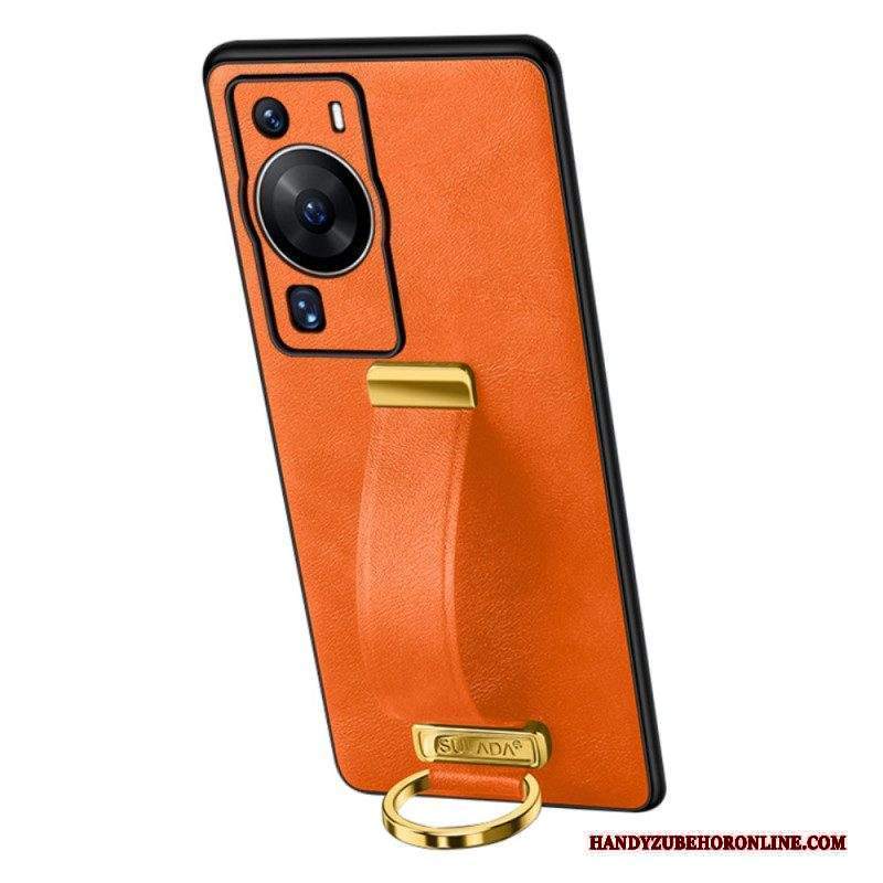 Cover Huawei P60 Pro Con Supporti Per Cinghia E Anello