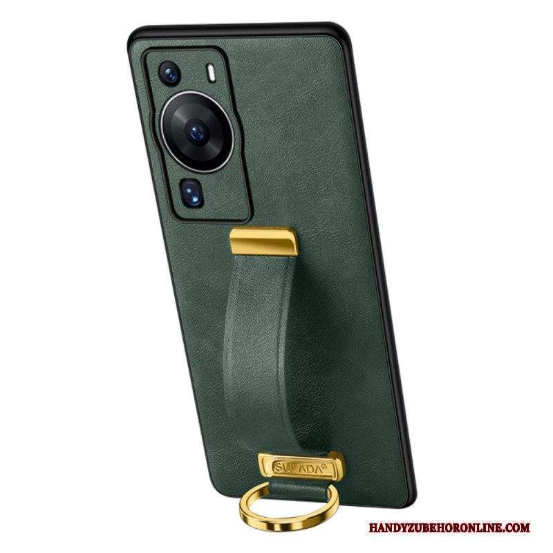 Cover Huawei P60 Pro Con Supporti Per Cinghia E Anello