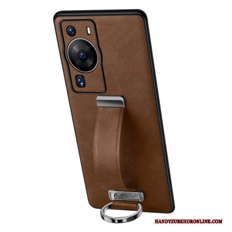 Cover Huawei P60 Pro Con Supporti Per Cinghia E Anello