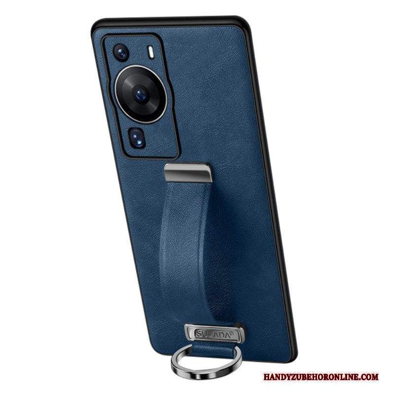 Cover Huawei P60 Pro Con Supporti Per Cinghia E Anello