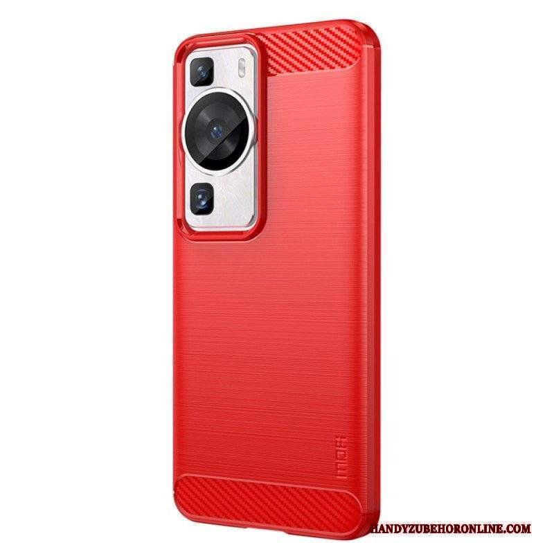 Cover Huawei P60 Pro Fibra Di Carbonio Spazzolata Mofi