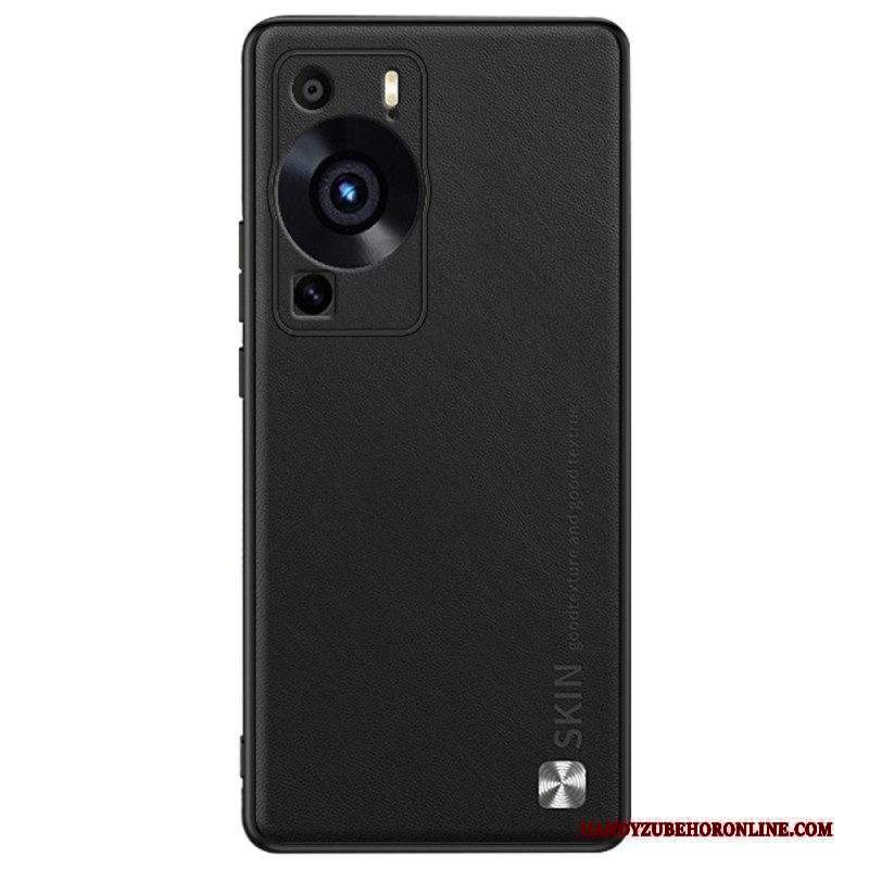 Cover Huawei P60 Pro Pelle In Finta Pelle