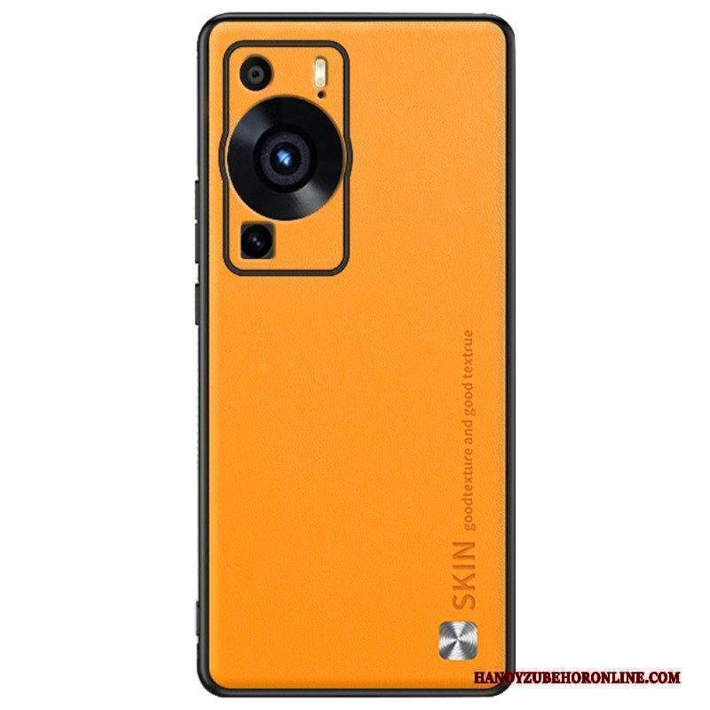 Cover Huawei P60 Pro Pelle In Finta Pelle