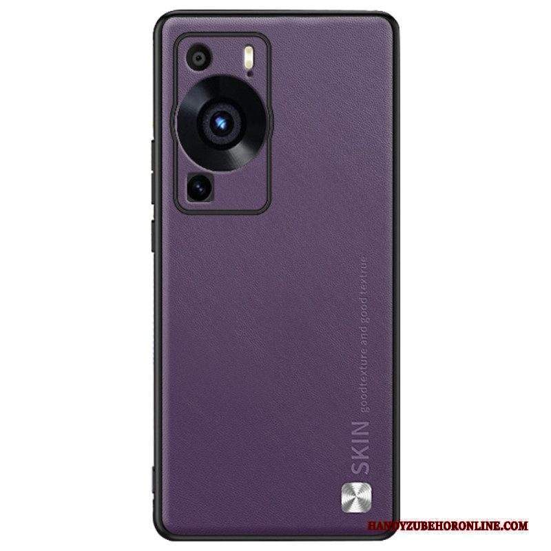 Cover Huawei P60 Pro Pelle In Finta Pelle