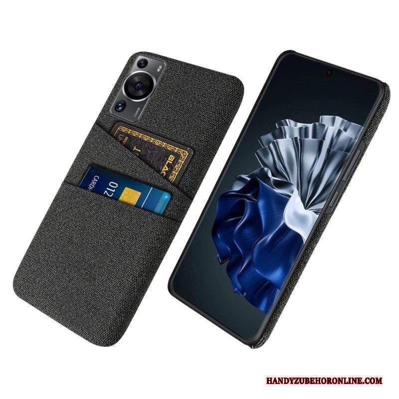 Cover Huawei P60 Pro Portacarte In Tessuto