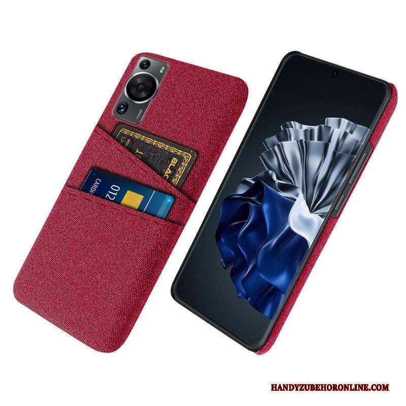 Cover Huawei P60 Pro Portacarte In Tessuto