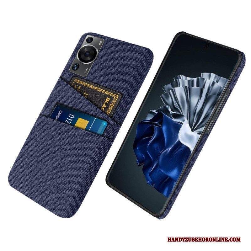 Cover Huawei P60 Pro Portacarte In Tessuto