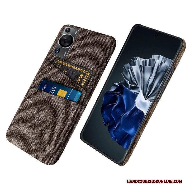 Cover Huawei P60 Pro Portacarte In Tessuto