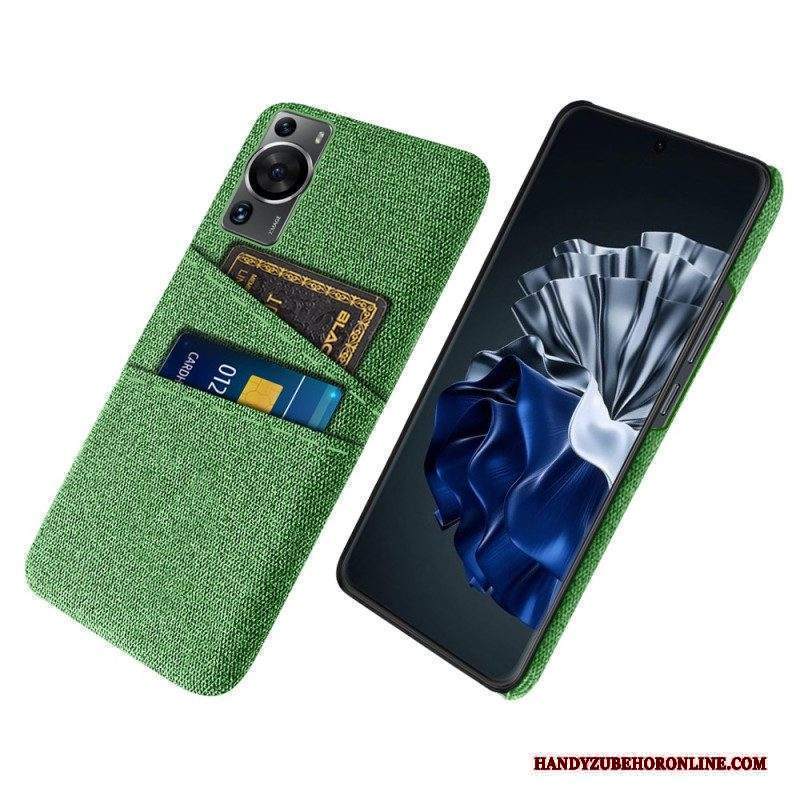 Cover Huawei P60 Pro Portacarte In Tessuto