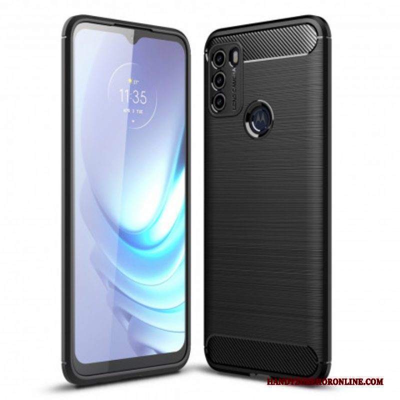 Cover Moto G50 Fibra Di Carbonio Spazzolata