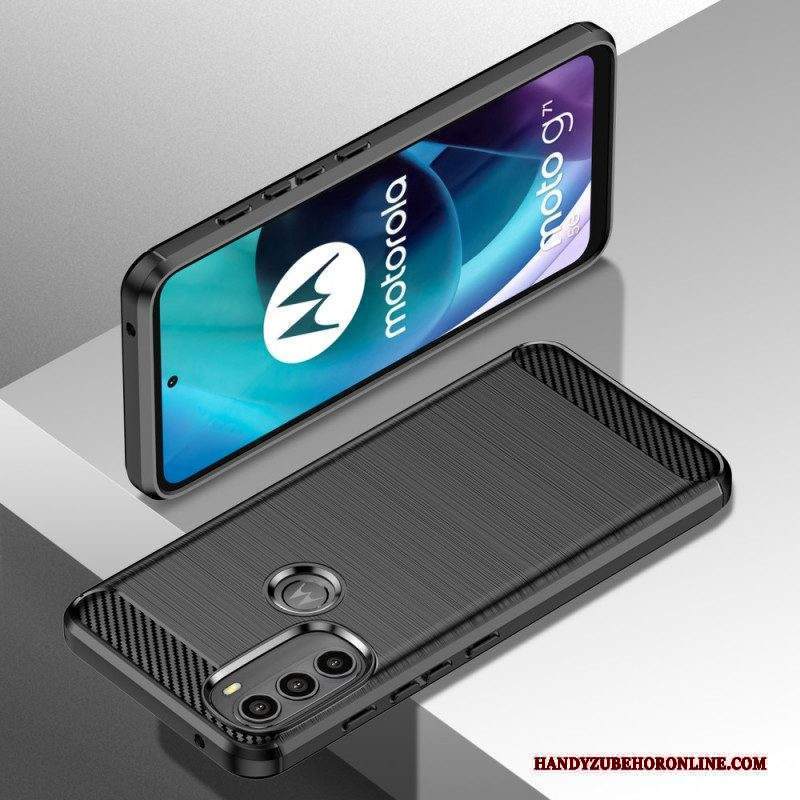 Cover Moto G71 5G Fibra Di Carbonio Spazzolata