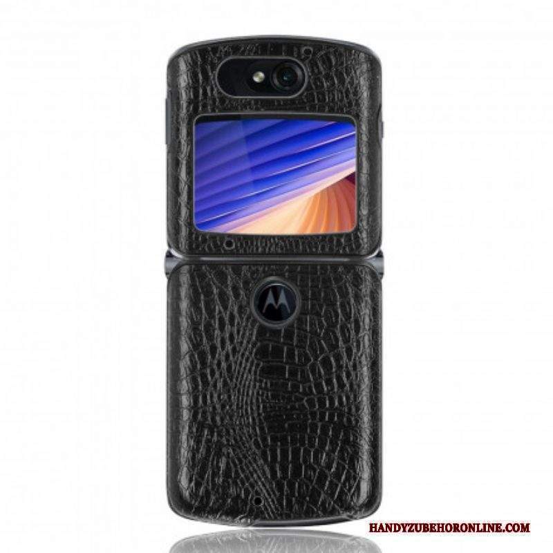 Cover Motorola Razr 5G Effetto Pelle Di Coccodrillo