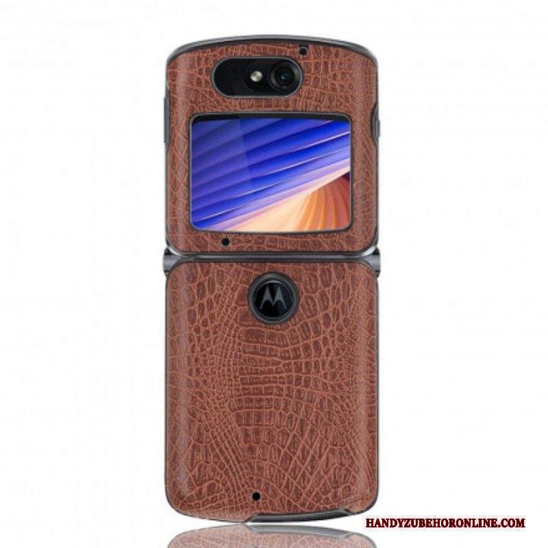 Cover Motorola Razr 5G Effetto Pelle Di Coccodrillo