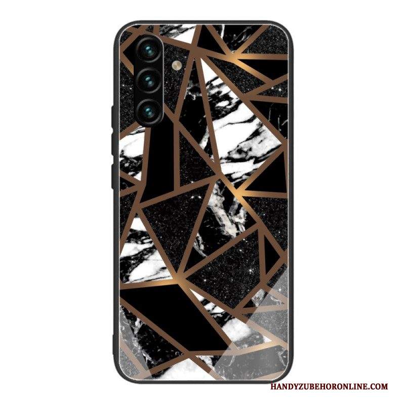 Cover Samsung Galaxy A13 5G / A04s Geometria Marmo Vetro Temperato