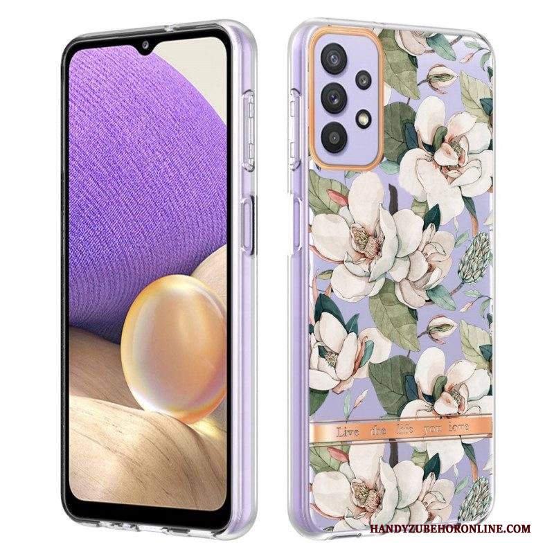 Cover Samsung Galaxy A13 Floreale Senza Soluzione Di Continuità