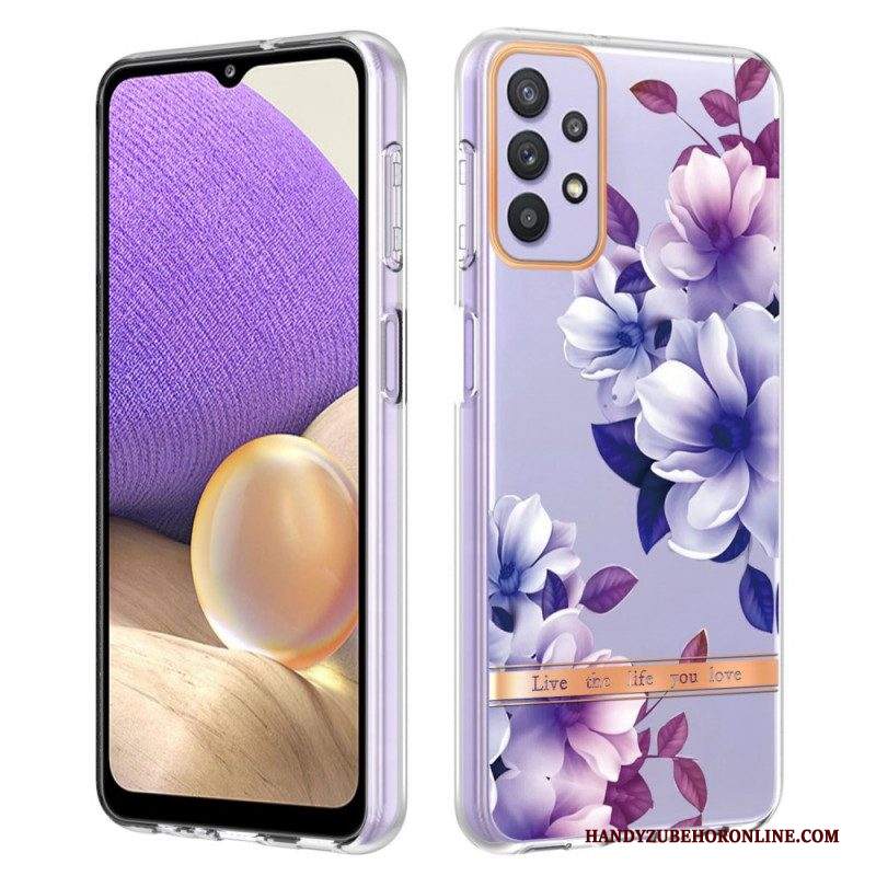 Cover Samsung Galaxy A13 Floreale Senza Soluzione Di Continuità