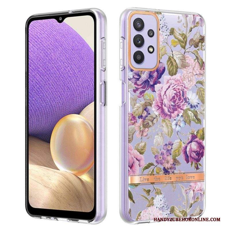 Cover Samsung Galaxy A13 Floreale Senza Soluzione Di Continuità