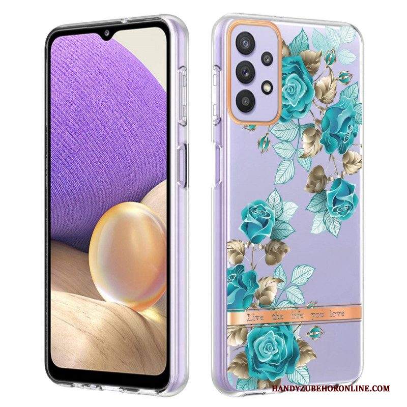 Cover Samsung Galaxy A13 Floreale Senza Soluzione Di Continuità