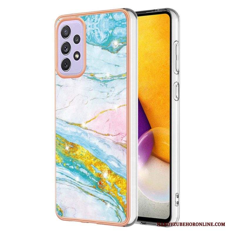 Cover Samsung Galaxy A13 Marmo Flessibile In Silicone