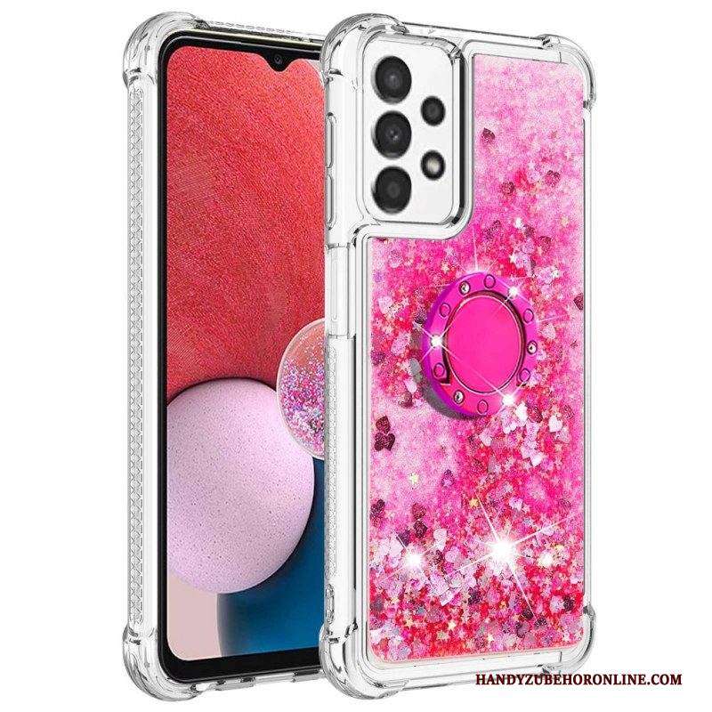 Cover Samsung Galaxy A13 Paillettes Con Supporto Ad Anello