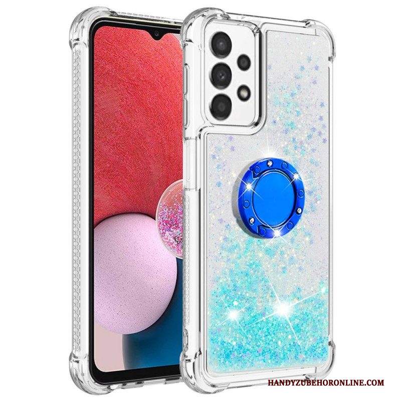 Cover Samsung Galaxy A13 Paillettes Con Supporto Ad Anello