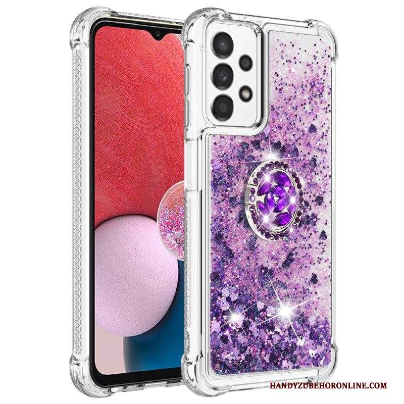 Cover Samsung Galaxy A13 Paillettes Con Supporto Ad Anello