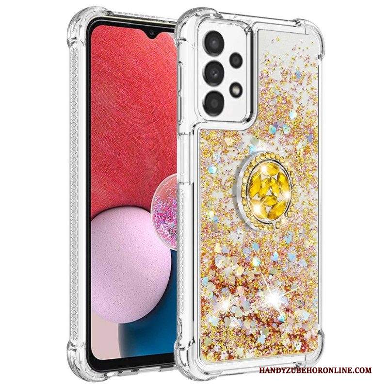 Cover Samsung Galaxy A13 Paillettes Con Supporto Ad Anello