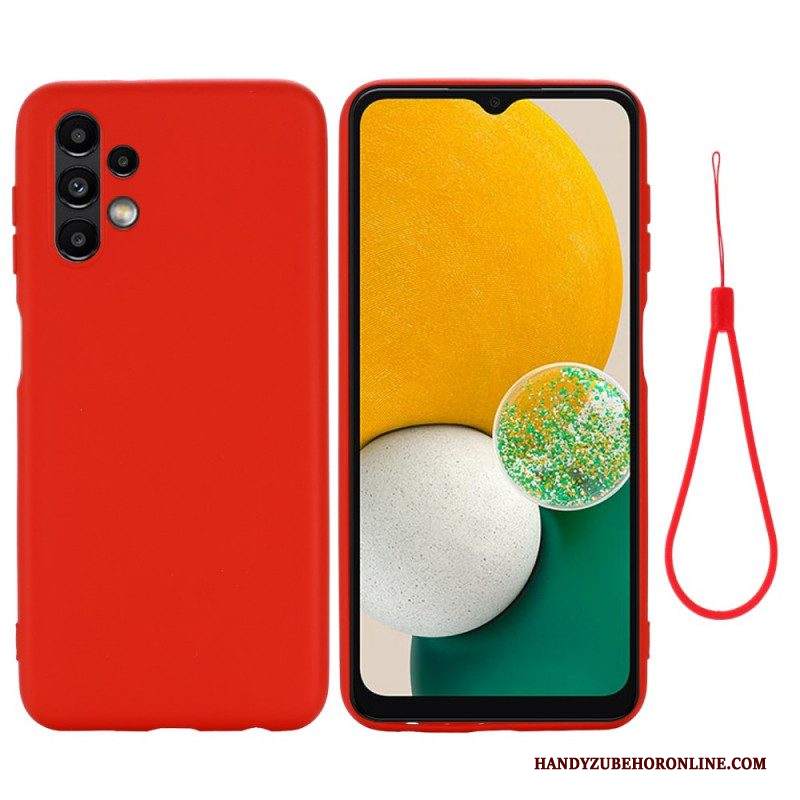 Cover Samsung Galaxy A13 Silicone Liquido Con Cordino