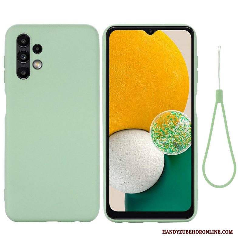 Cover Samsung Galaxy A13 Silicone Liquido Con Cordino